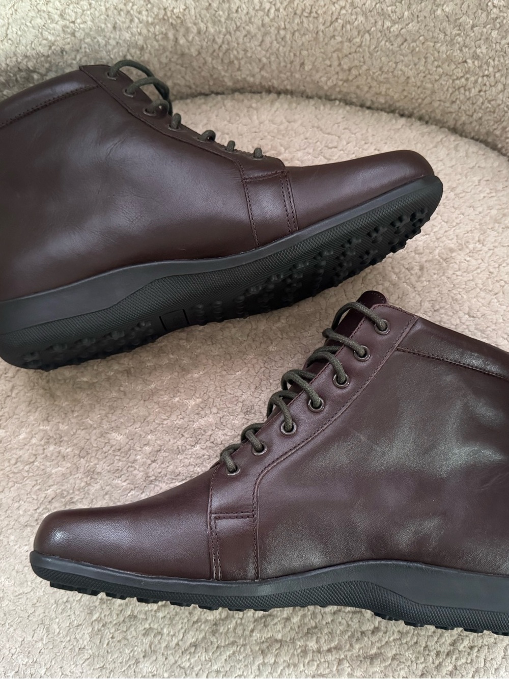 Walking Cradles Zack Dark Brown Leather Lace Up Ankle Boots Women’s Size 10M